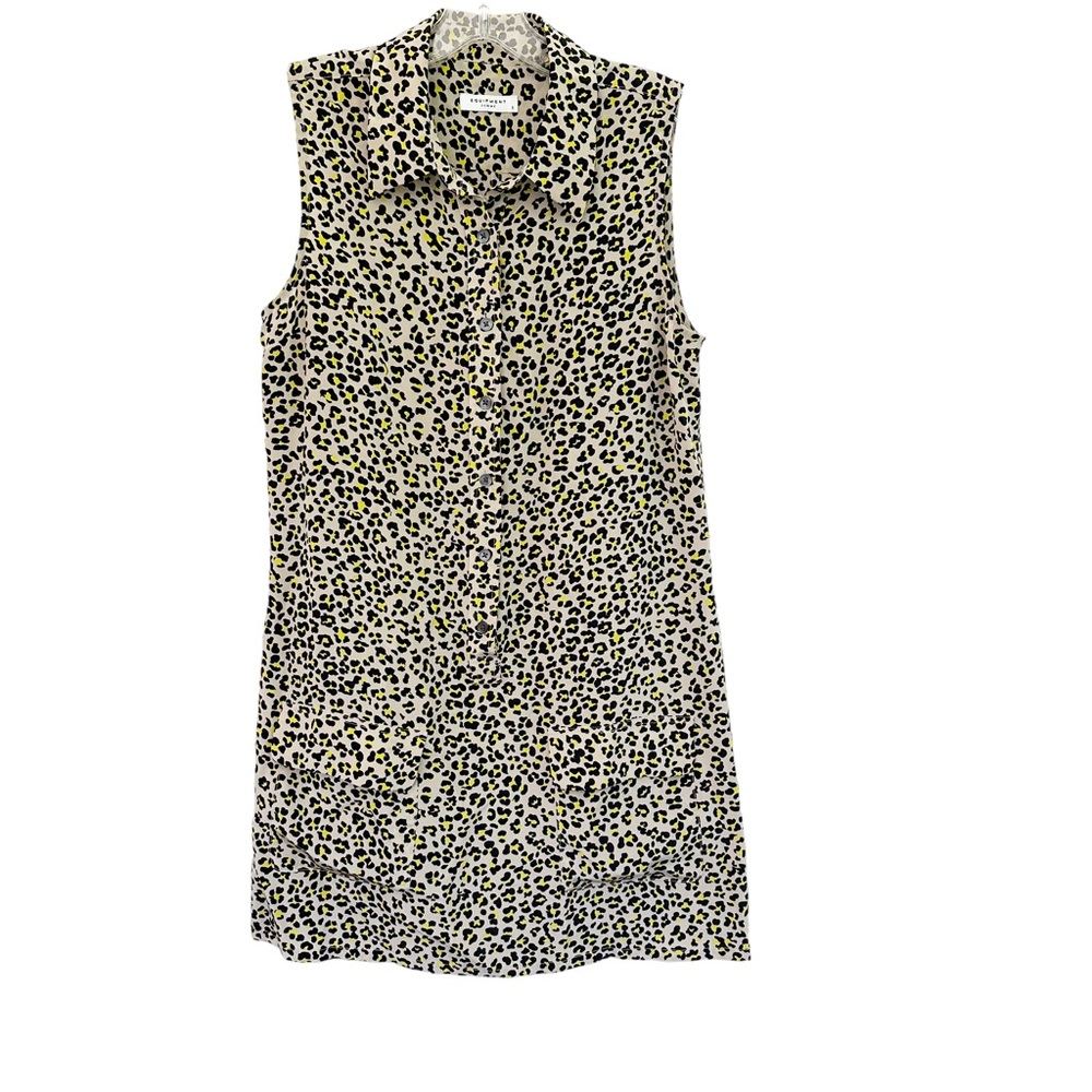 Equipment Femme Lucinda Silk Leopard Dress Small